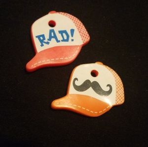 Red and Orange Rad and moustache key cover